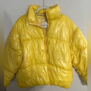 Yellow Puffer Jacket, brand new and never worn. Missing a tag